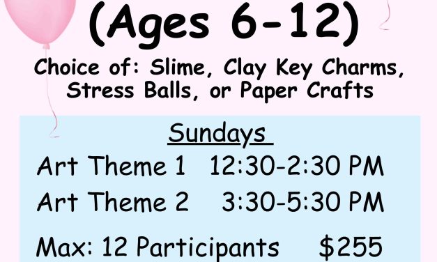 Art Themed Birthday Parties Ages 6-12 yrs