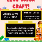 Lego Brick Craft! Ages 5-10 yrs  Dec 28-21