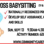 Red Cross Babysitting Course <br> Sep 13