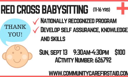 Red Cross Babysitting Course <br> Sep 13